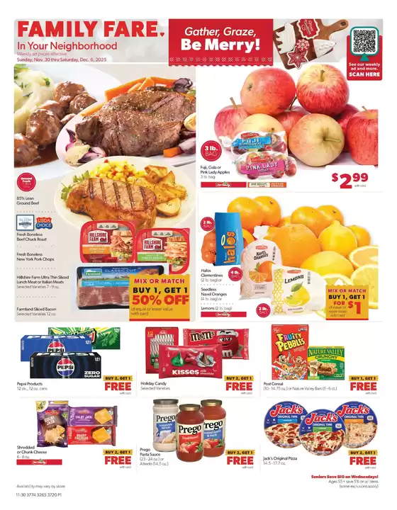 Family Fare catalogue in Niles OH | Current deals and offers | 2025-11-30T00:00:00.000Z - 2025-12-06T00:00:00.000Z