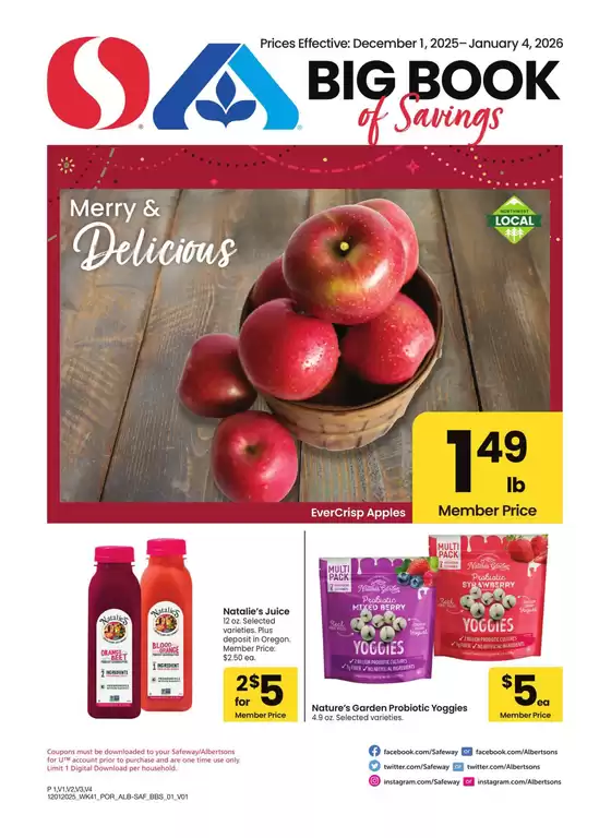 Albertsons catalogue in Long Island City NY | Albertsons - Portland - BBS | 2025-12-01T00:00:00.000Z - 2026-01-04T00:00:00.000Z