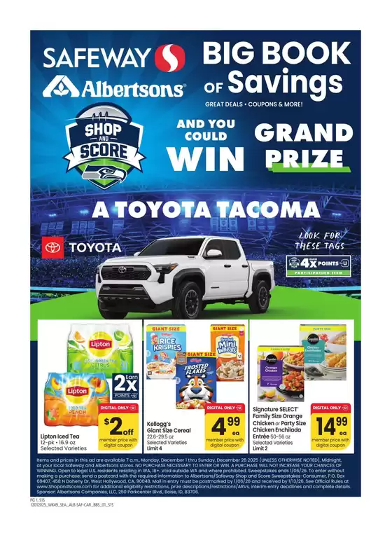 Safeway catalogue | Safeway - Seattle - BBS | 2025-12-01T00:00:00.000Z - 2025-12-28T00:00:00.000Z