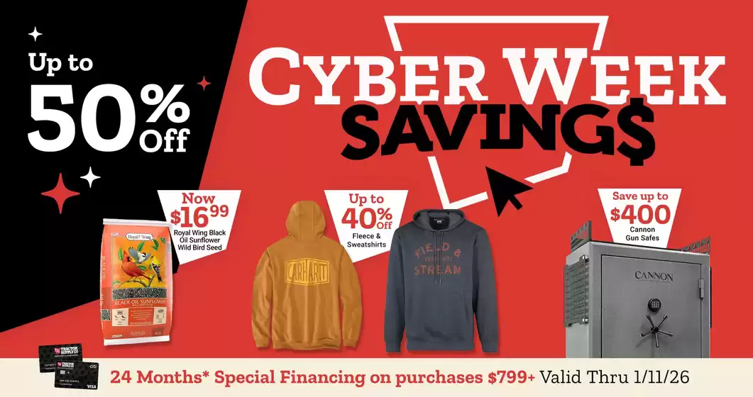 Tractor Supply Company catalogue in Valparaiso IN | Tractor Supply Company weekly ad | 2025-12-01T00:00:00.000Z - 2026-01-11T00:00:00.000Z