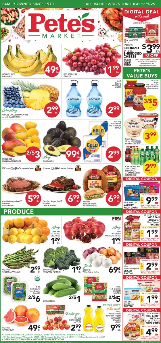Pete's Fresh Market catalogue in Glendora CA | Current special promotions | 2025-12-03T00:00:00.000Z - 2025-12-09T00:00:00.000Z