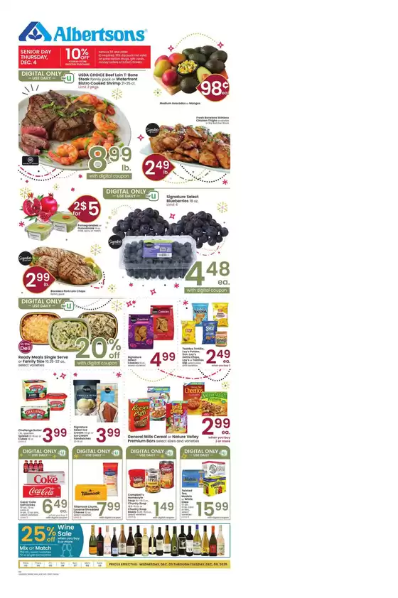 Albertsons catalogue in Sacramento CA | Discounts and promotions | 2025-12-03T00:00:00.000Z - 2025-12-09T00:00:00.000Z