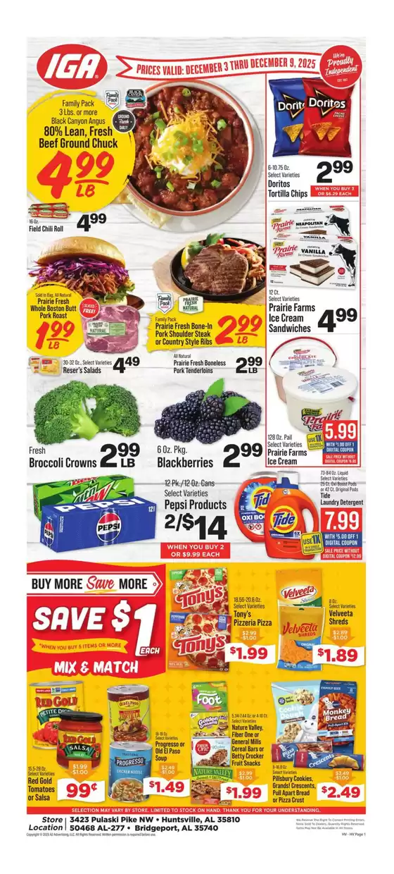 IGA catalogue in Walterboro SC | Attractive special offers for everyone | 2025-12-03T00:00:00.000Z - 2025-12-09T00:00:00.000Z