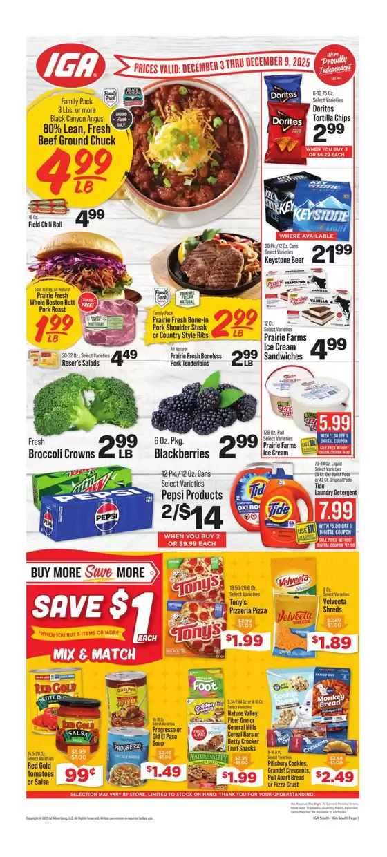 IGA catalogue in Walterboro SC | Save now with our deals | 2025-12-03T00:00:00.000Z - 2025-12-09T00:00:00.000Z
