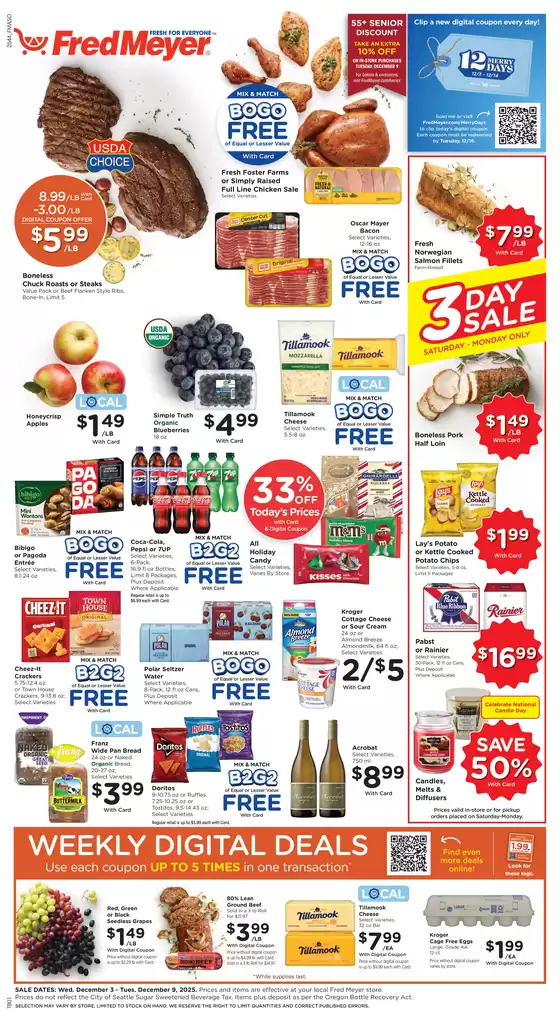 Fred Meyer catalogue in Compton CA | Wide range of offers | 2025-12-03T00:00:00.000Z - 2025-12-09T00:00:00.000Z
