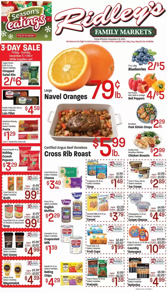 Ridley's Family Markets catalogue in Yuba City CA | Great offer for bargain hunters | 2025-12-02T00:00:00.000Z - 2025-12-08T00:00:00.000Z