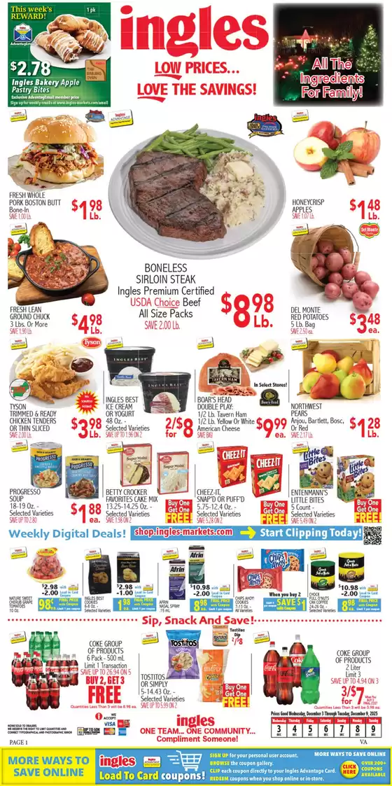 Ingles Markets catalogue in Sheboygan WI | Exclusive deals for our customers | 2025-12-03T00:00:00.000Z - 2025-12-09T00:00:00.000Z