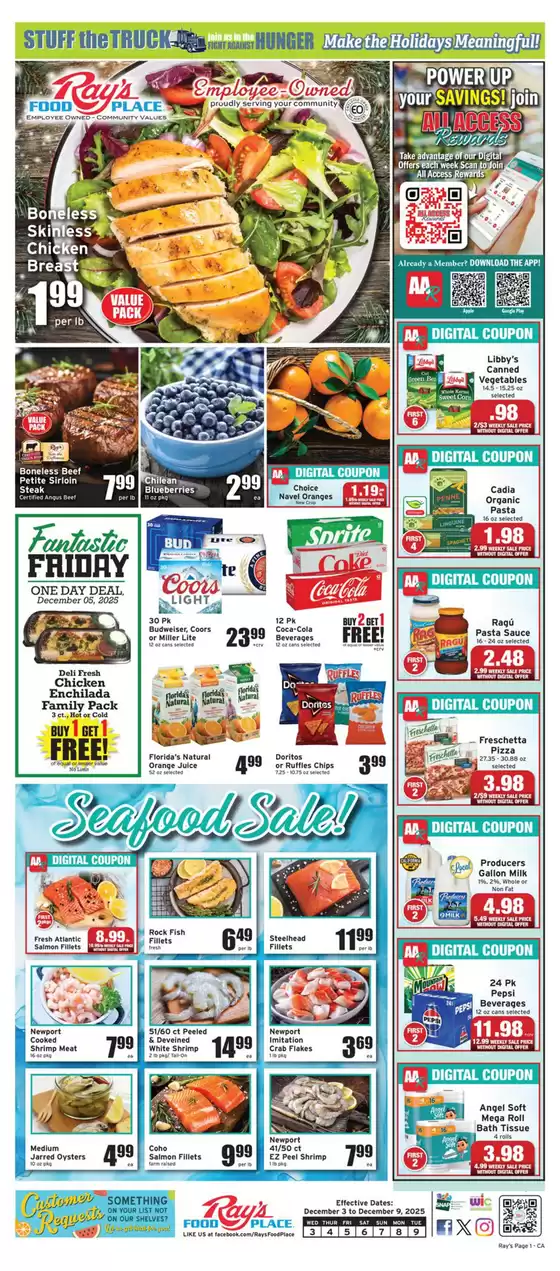 Ray's Food catalogue in Kohler WI | Ray's Food weekly ad | 2025-12-03T00:00:00.000Z - 2025-12-09T00:00:00.000Z