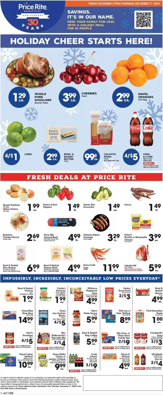 Price Rite catalogue in Apopka FL | Weekly Ads Price Rite | 2025-12-05T00:00:00.000Z - 2025-12-11T00:00:00.000Z