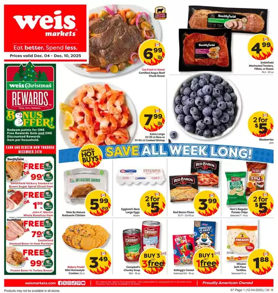 Weis Markets catalogue | Top offers for all bargain hunters | 2025-12-04T00:00:00.000Z - 2025-12-10T00:00:00.000Z