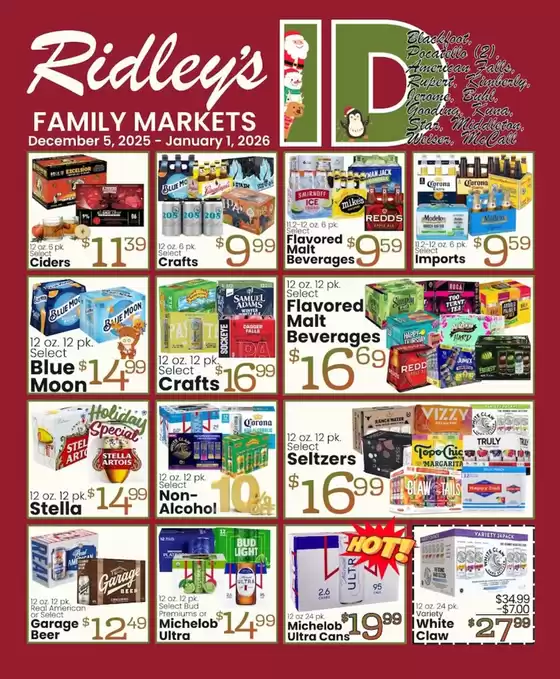 Ridley's Family Markets catalogue in Odessa TX | Great discounts on selected products | 2025-12-05T00:00:00.000Z - 2026-01-01T00:00:00.000Z