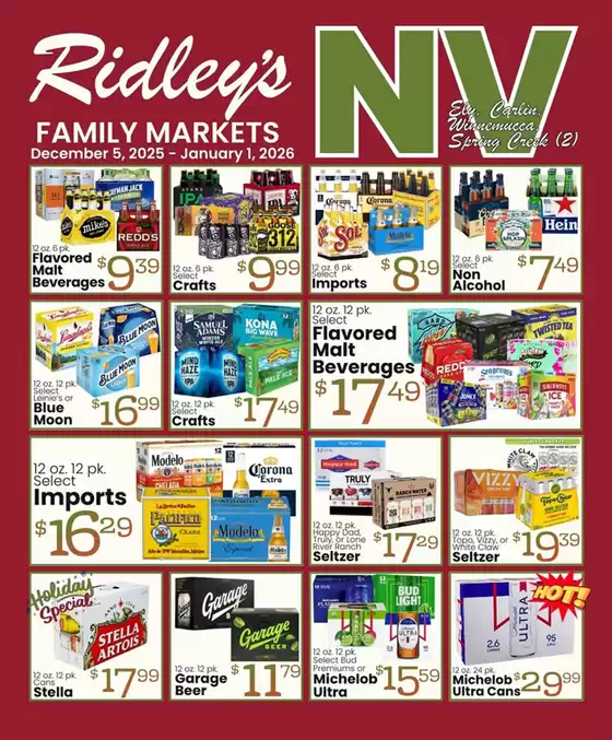 Ridley's Family Markets catalogue in Odessa TX | Current bargains and offers | 2025-12-05T00:00:00.000Z - 2026-01-01T00:00:00.000Z