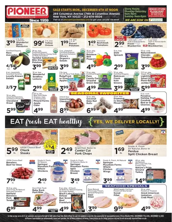 Pioneer Supermarkets catalogue in Sanford NC | Pioneer Supermarkets weekly ad | 2025-12-08T00:00:00.000Z - 2025-12-14T00:00:00.000Z