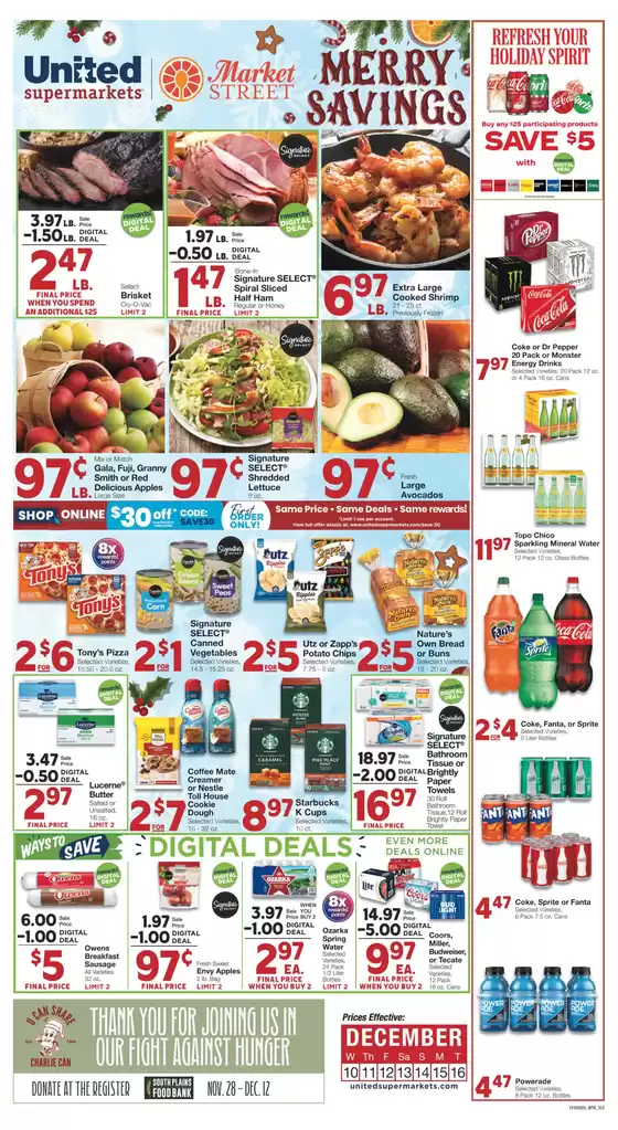 United Supermarkets catalogue | Great offer for bargain hunters | 2025-12-09T00:00:00.000Z - 2025-12-16T00:00:00.000Z