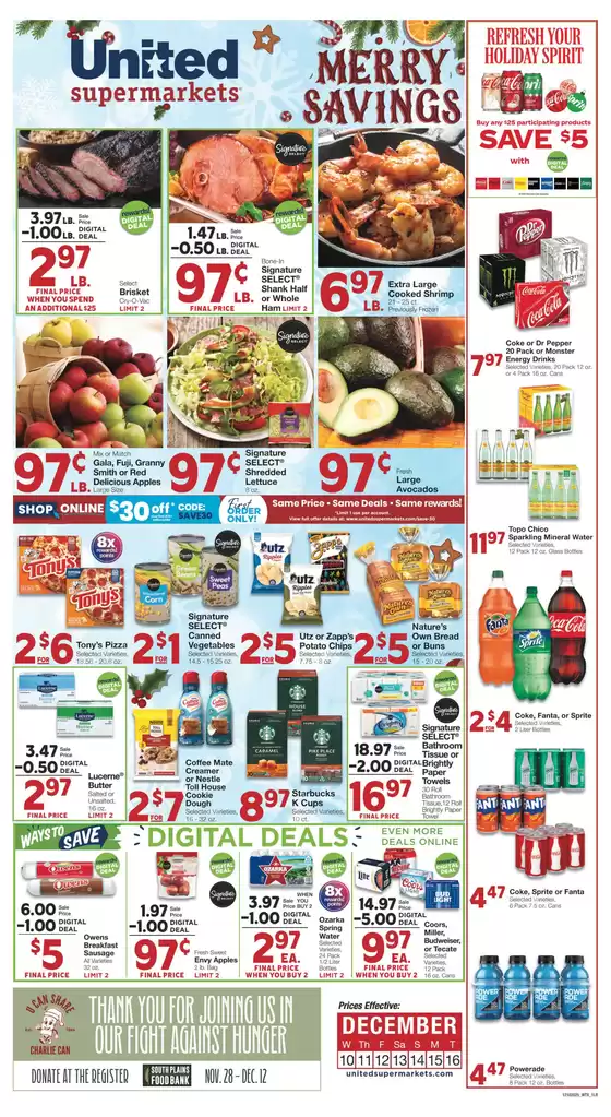United Supermarkets catalogue | Offers for bargain hunters | 2025-12-09T00:00:00.000Z - 2025-12-16T00:00:00.000Z