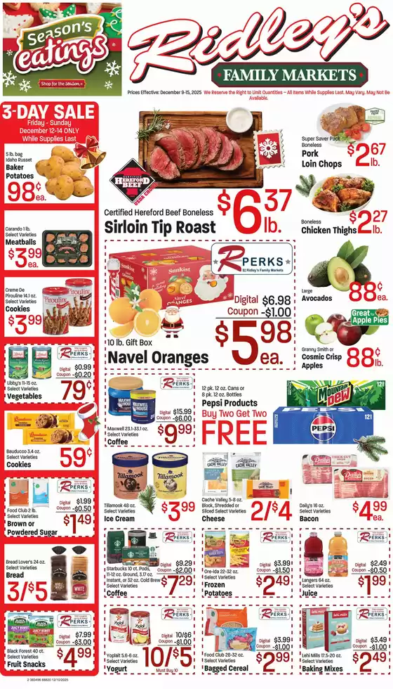 Ridley's Family Markets catalogue | Wide range of offers | 2025-12-09T00:00:00.000Z - 2025-12-15T00:00:00.000Z