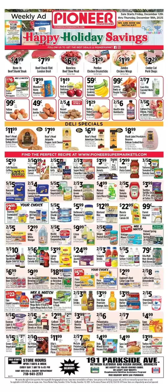 Pioneer Supermarkets catalogue in Duluth GA | Exclusive deals for our customers | 2025-12-12T00:00:00.000Z - 2025-12-18T00:00:00.000Z