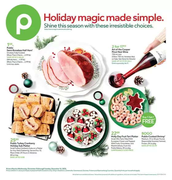 Publix catalogue in Jacksonville FL | Current bargains and offers | 2025-12-10T00:00:00.000Z - 2025-12-16T00:00:00.000Z
