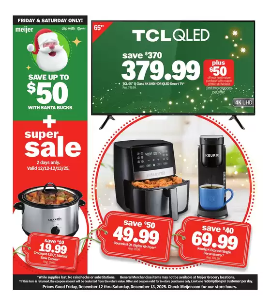 Meijer catalogue in Castleton IN | Super Sale | 2025-12-12T00:00:00.000Z - 2025-12-13T00:00:00.000Z