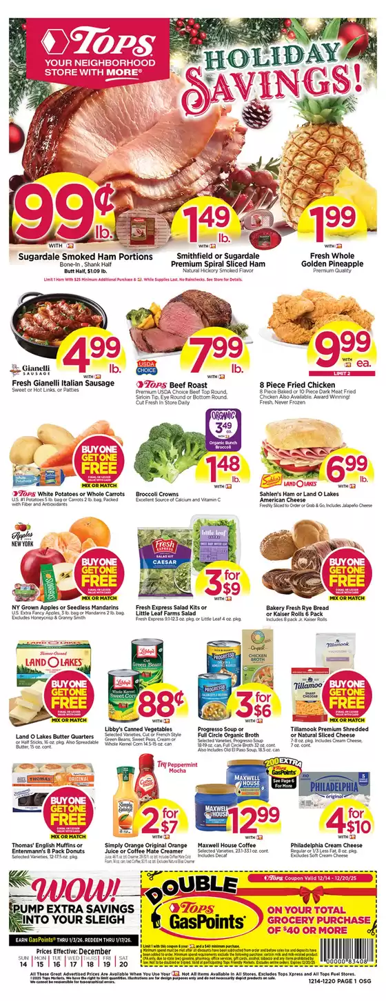 Tops catalogue in San Diego CA | Weekly Specials | 2025-12-14T00:00:00.000Z - 2025-12-20T00:00:00.000Z