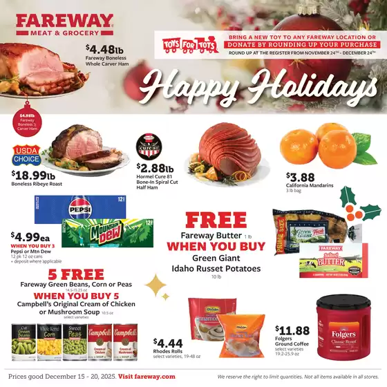 Fareway catalogue in Kingsport TN | Great discounts on selected products | 2025-12-15T00:00:00.000Z - 2025-12-20T00:00:00.000Z