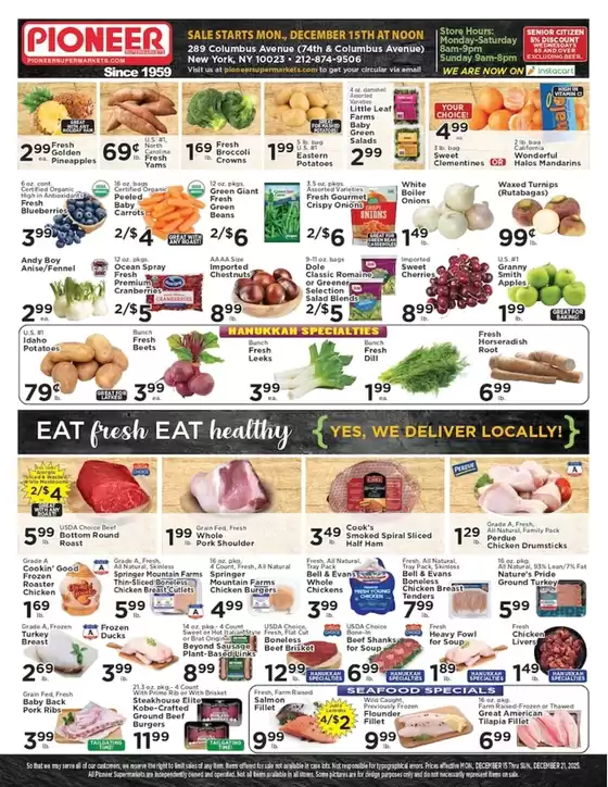 Pioneer Supermarkets catalogue in Miami Beach FL | Pioneer Supermarkets weekly ad | 2025-12-15T00:00:00.000Z - 2025-12-21T00:00:00.000Z