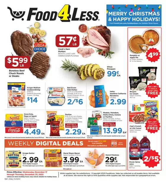 Food 4 Less catalogue in Sandy OR | Exclusive deals for our customers | 2025-12-17T00:00:00.000Z - 2025-12-25T00:00:00.000Z