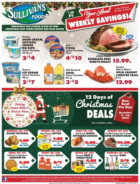 Sullivan's Foods  catalogue | Special offers for you | 2025-12-17T00:00:00.000Z - 2025-12-25T00:00:00.000Z