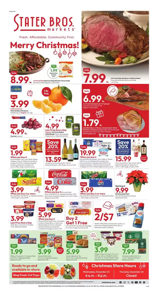 Stater Bros catalogue in Lake Park GA | Current bargains and offers | 2025-12-17T00:00:00.000Z - 2025-12-24T00:00:00.000Z