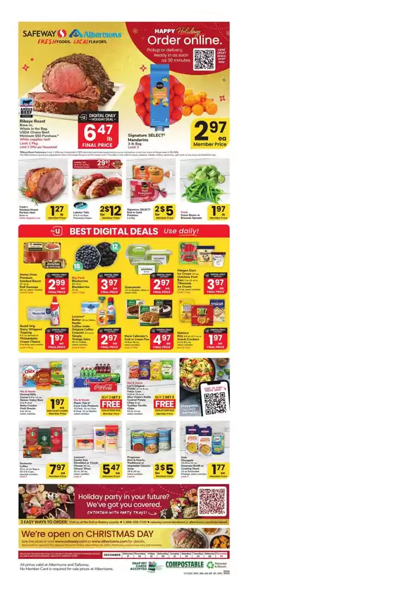 Safeway catalogue in Lake Park GA | Attractive special offers for everyone | 2025-12-17T00:00:00.000Z - 2025-12-25T00:00:00.000Z