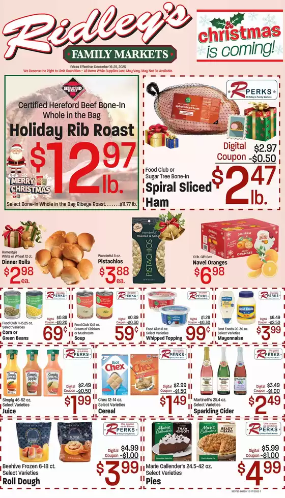 Ridley's Family Markets catalogue in Fresno CA | Our best bargains | 2025-12-16T00:00:00.000Z - 2025-12-25T00:00:00.000Z
