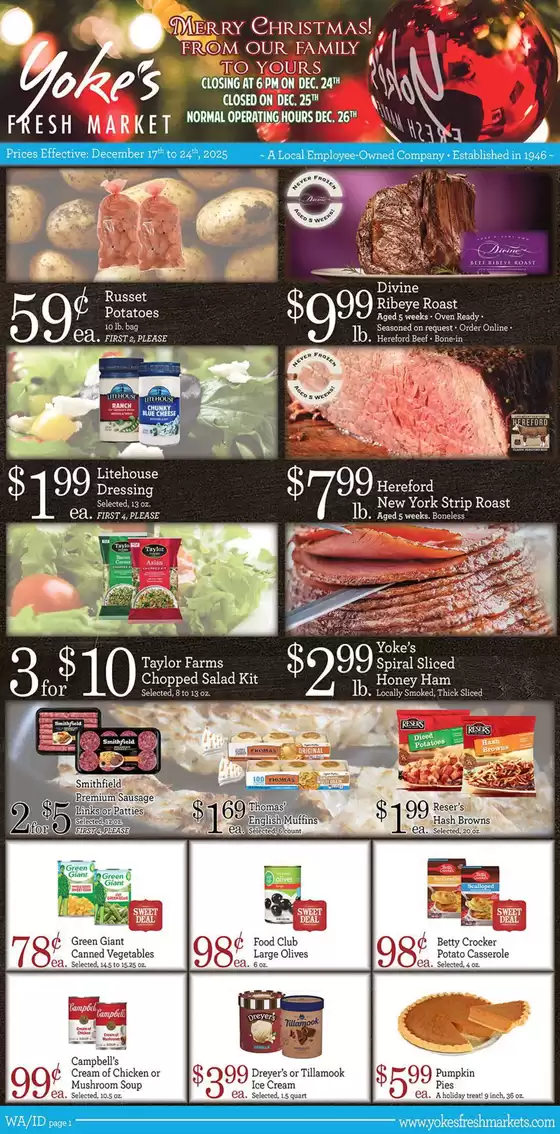 Yoke's Fresh Market  catalogue in Waite Park MN | Great discounts on selected products | 2025-12-17T00:00:00.000Z - 2025-12-24T00:00:00.000Z