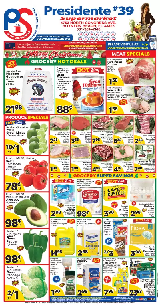 Presidente catalogue in West Palm Beach FL | Attractive special offers for everyone | 2025-12-17T00:00:00.000Z - 2025-12-30T00:00:00.000Z
