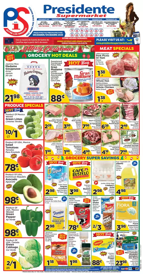 Presidente catalogue in West Palm Beach FL | Great discounts on selected products | 2025-12-17T00:00:00.000Z - 2025-12-30T00:00:00.000Z