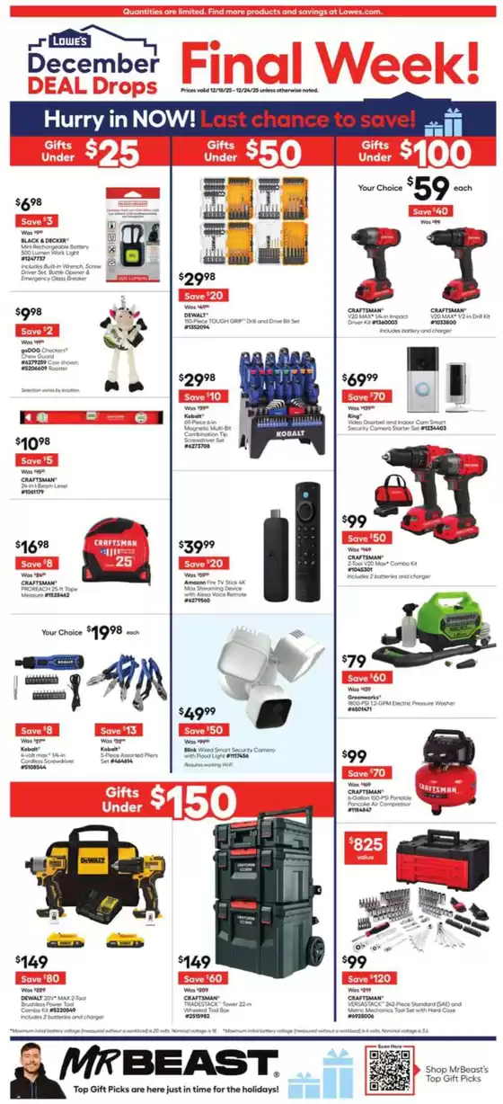 Lowe's catalogue in Tonawanda NY | Weekly Ads Lowe's | 2025-12-18T00:00:00.000Z - 2025-12-24T00:00:00.000Z