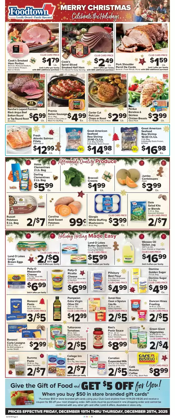 Foodtown supermarkets catalogue in New York | Top offers for smart savers | 2025-12-19T00:00:00.000Z - 2025-12-25T00:00:00.000Z