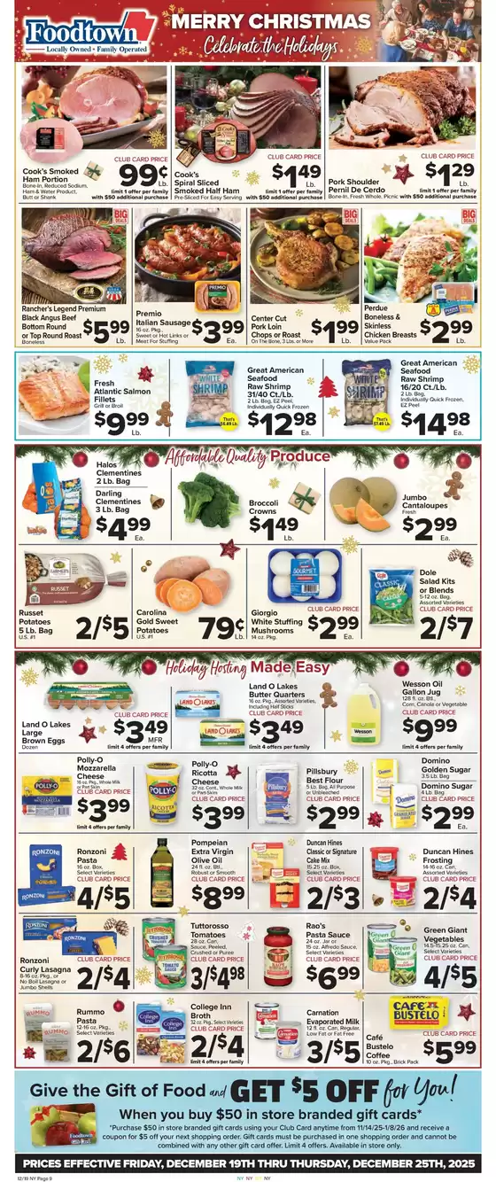 Foodtown supermarkets catalogue in New York | New offers to discover | 2025-12-19T00:00:00.000Z - 2025-12-25T00:00:00.000Z