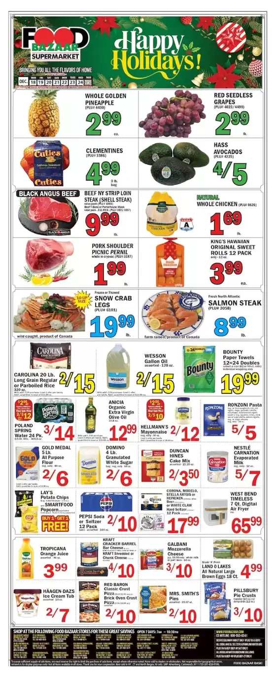 Food Bazaar catalogue in Norwalk CT | Food Bazaar weekly ad | 2025-12-18T00:00:00.000Z - 2025-12-24T00:00:00.000Z
