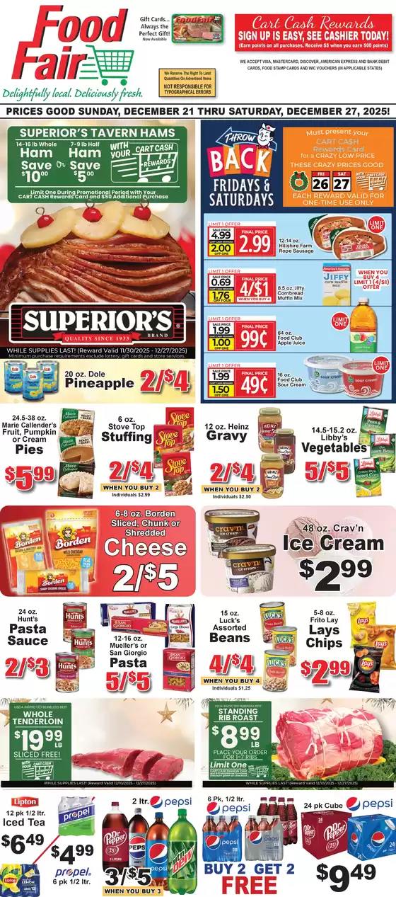FoodFair catalogue in Oak Grove KY | Food Fair Weekly Circular 12/21-12/27 | 2025-12-19T00:00:00.000Z - 2025-12-27T00:00:00.000Z
