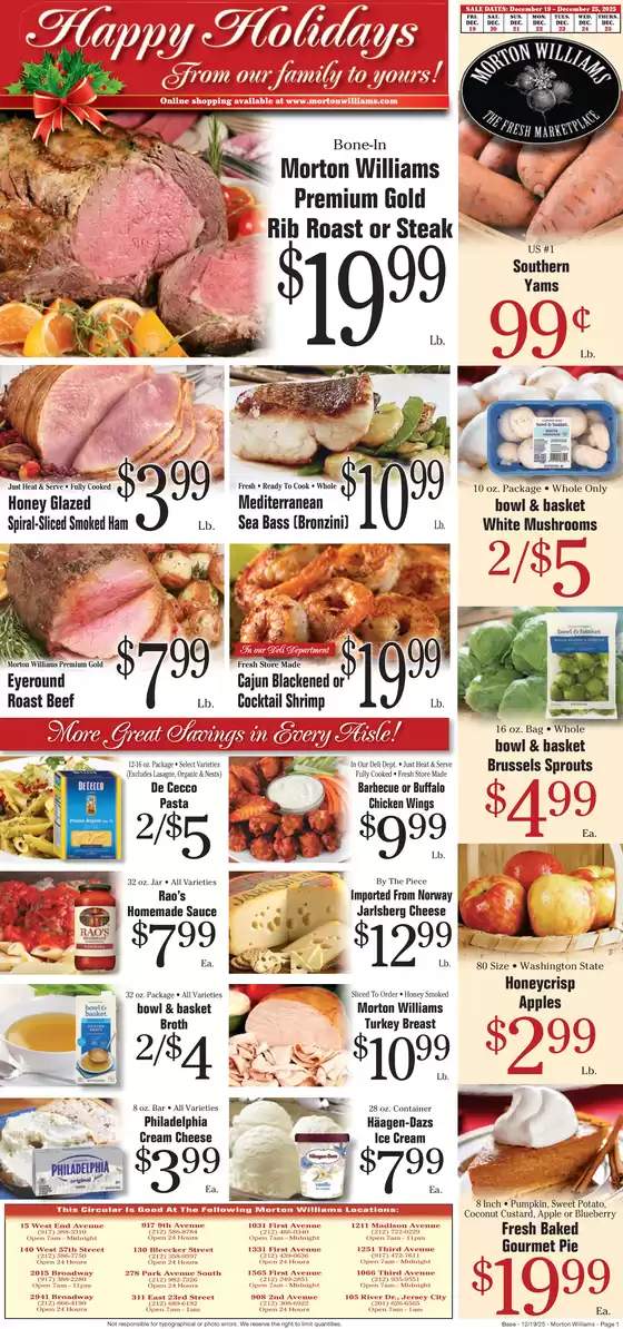 Morton Williams catalogue in Astoria NY | Morton Williams weekly ad | 2025-12-19T00:00:00.000Z - 2025-12-25T00:00:00.000Z