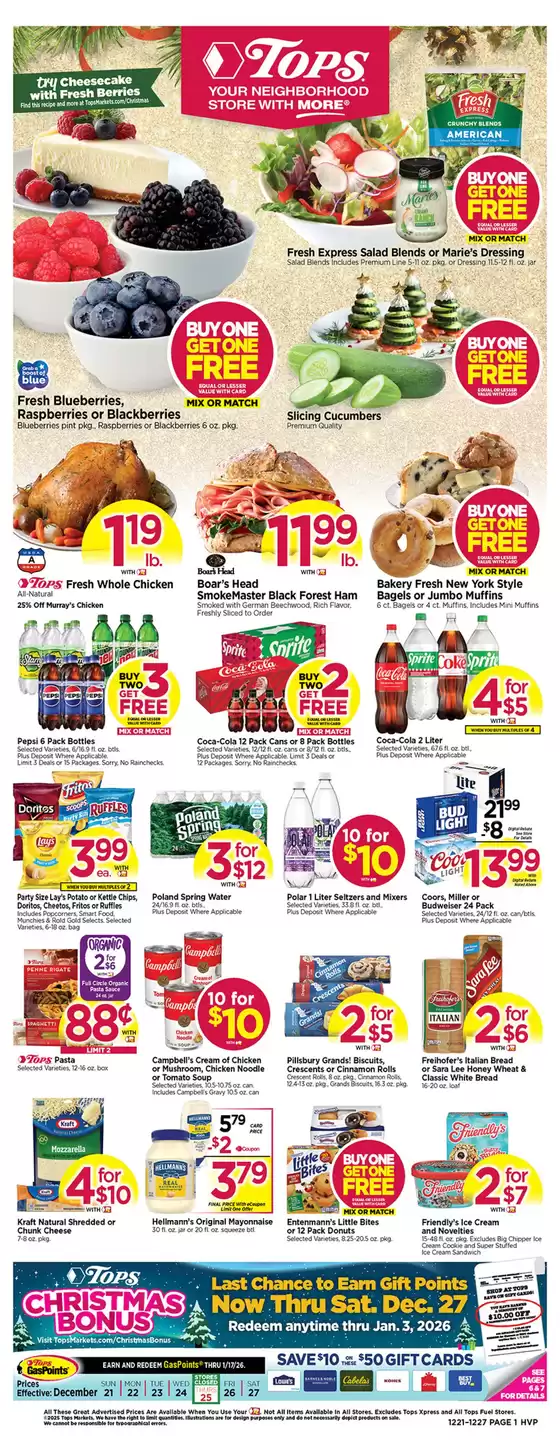 Tops catalogue in Coopersburg PA | Discounts and promotions | 2025-12-21T00:00:00.000Z - 2025-12-27T00:00:00.000Z
