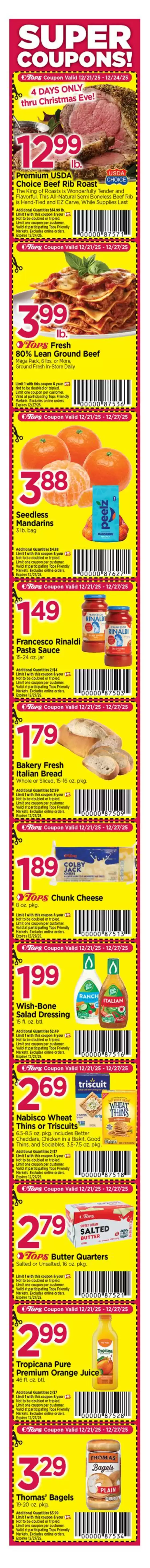 Tops catalogue in Coopersburg PA | Super Coupons! | 2025-12-21T00:00:00.000Z - 2025-12-27T00:00:00.000Z