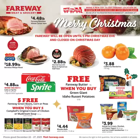 Fareway catalogue in Waukee IA | Our best deals for you | 2025-12-22T00:00:00.000Z - 2025-12-27T00:00:00.000Z