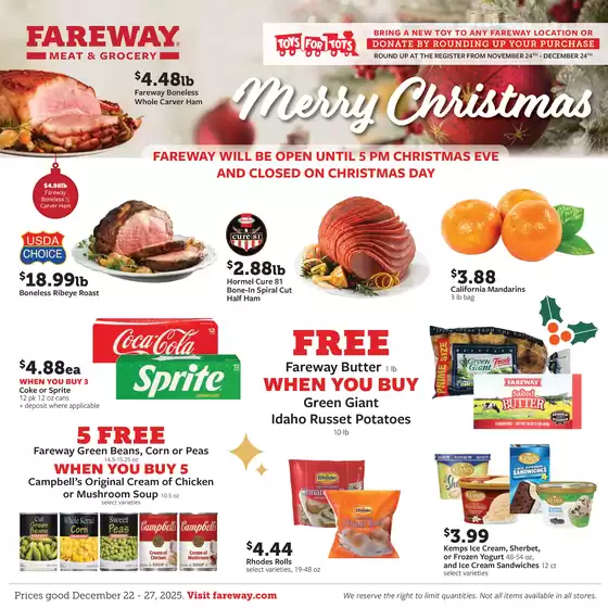 Fareway catalogue in Portland CT | Current deals and offers | 2025-12-22T00:00:00.000Z - 2025-12-27T00:00:00.000Z