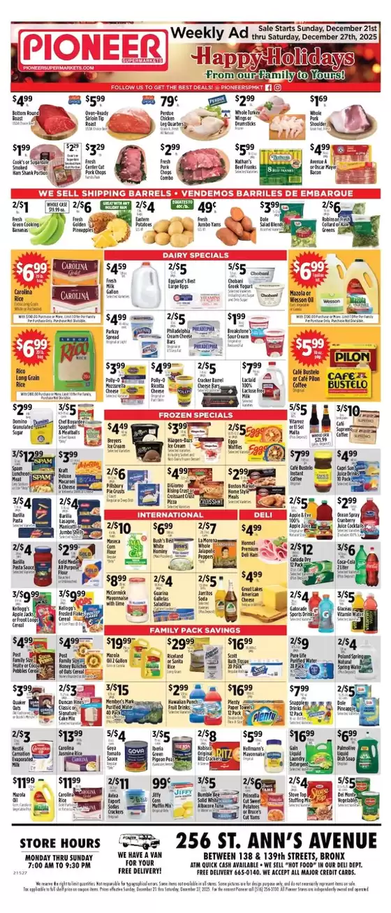 Pioneer Supermarkets catalogue in Camden DE | Exclusive bargains | 2025-12-21T00:00:00.000Z - 2025-12-27T00:00:00.000Z