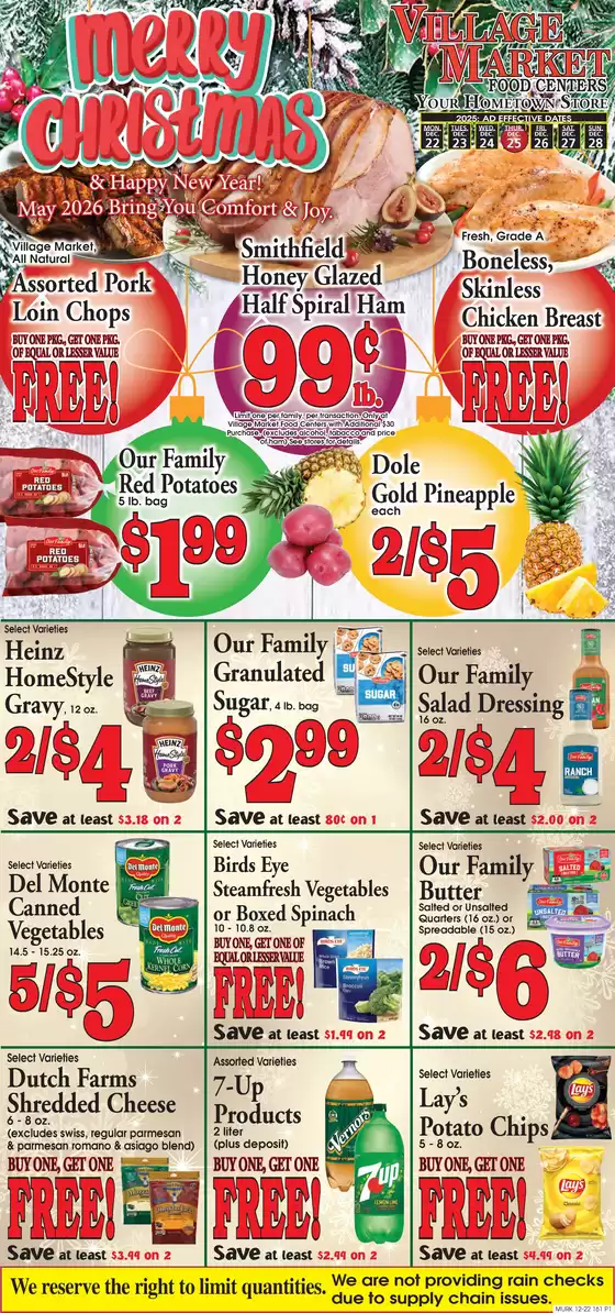 Village Market Food Centers catalogue in Bryson City NC | Special offers for you | 2025-12-22T00:00:00.000Z - 2025-12-28T00:00:00.000Z