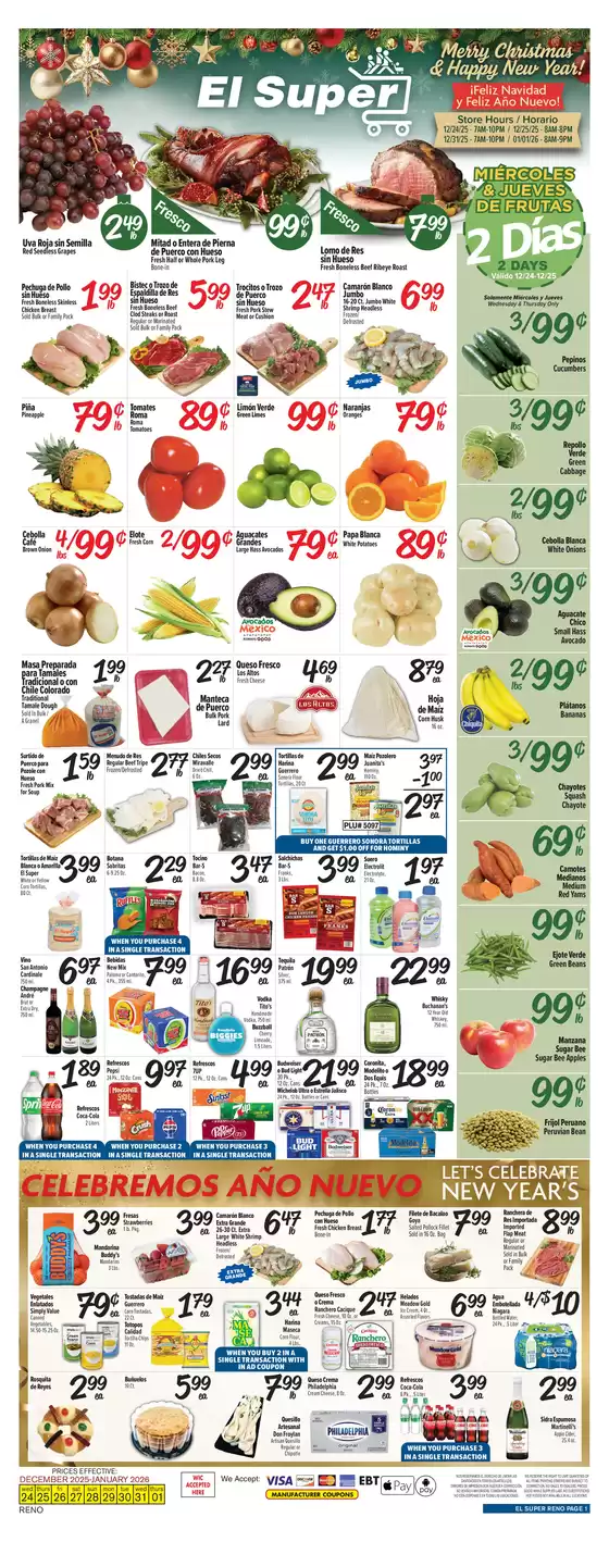 El Super catalogue in Newark DE | Great offer for bargain hunters | 2025-12-24T00:00:00.000Z - 2026-01-01T00:00:00.000Z