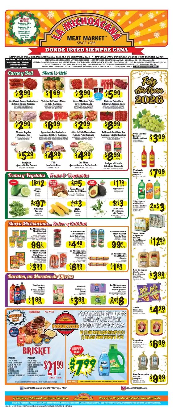La Michoacana catalogue in Newington CT | La Michoacana Weekly ad | 2025-12-24T00:00:00.000Z - 2026-01-06T00:00:00.000Z