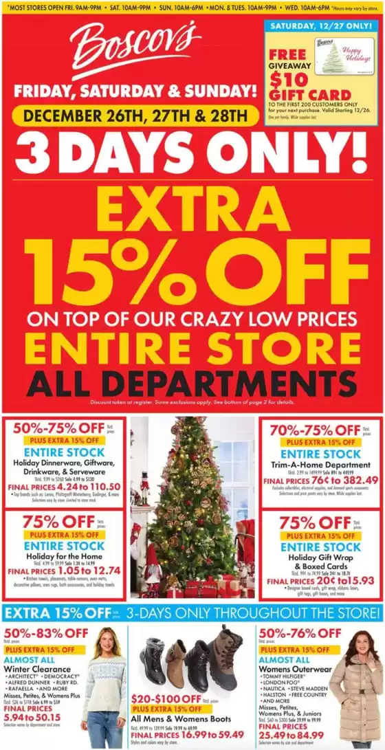 Boscov's catalogue | Weekly Ads Boscov's | 2025-12-26T00:00:00.000Z - 2025-12-28T00:00:00.000Z
