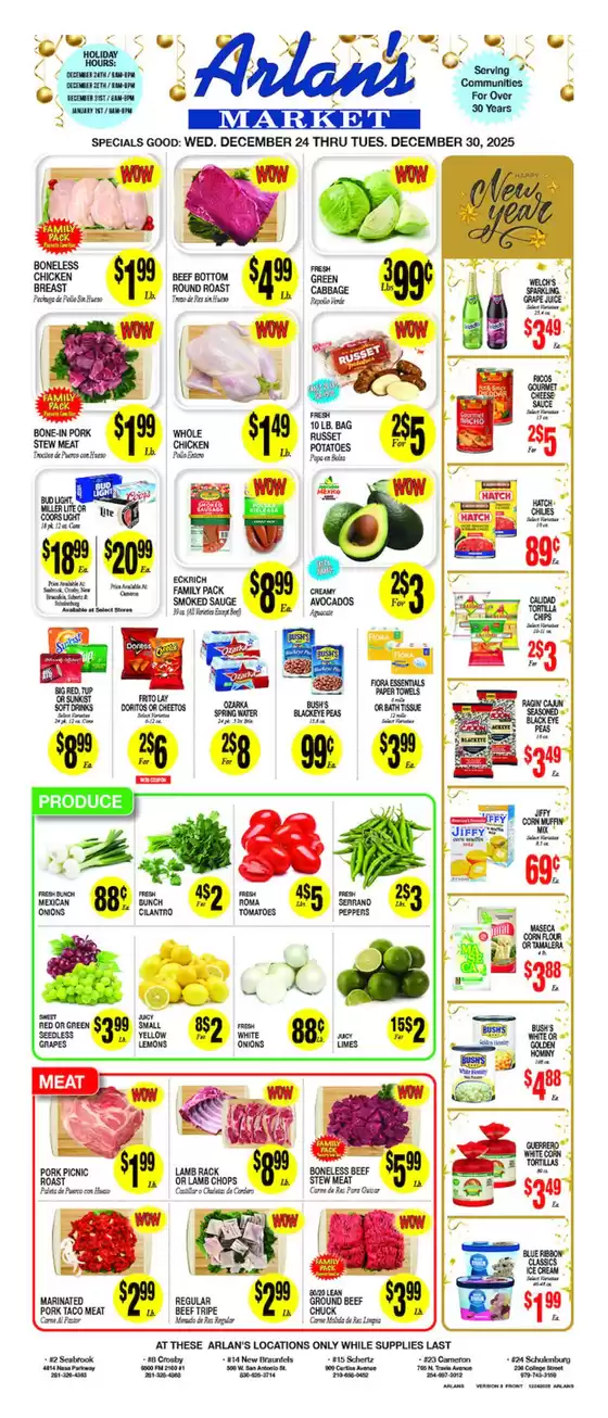 Arlan's Market catalogue | Arlan's Market weekly ad | 2025-12-26T00:00:00.000Z - 2025-12-30T00:00:00.000Z